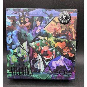 Disney Villains 500-Piece Noir Select Jigsaw Puzzle Premium Packaging Recycled